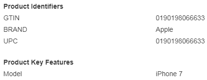 example of Label and name value pairs